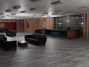Interior do lobby Modelo 3D