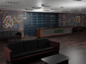 Interior do lobby Modelo 3D