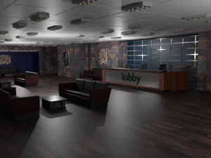 Интерьер вестибюля 3D Модель