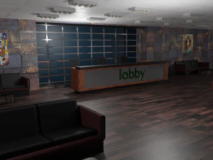 Интерьер вестибюля 3D Модель