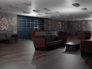 Интерьер вестибюля 3D Модель