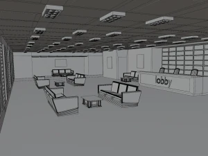 Интерьер вестибюля 3D Модель