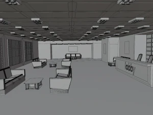 Интерьер вестибюля 3D Модель