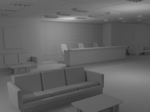 Lobby Interior No Material 3D Модель