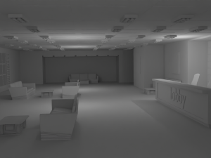 Lobby Interior No Material 3D Модель