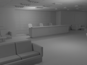 Lobby Interior No Material 3D Модель