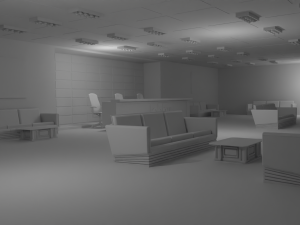 Lobby Interior No Material 3D Модель