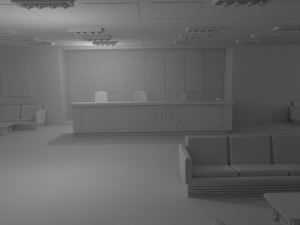 Lobby Interior No Material 3D Модель