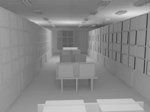 Book Store No Material 3D Model