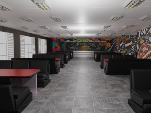 Fast food interior 3D Model