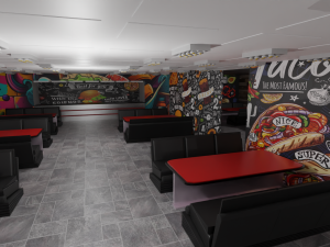Fast food interior 3D Model
