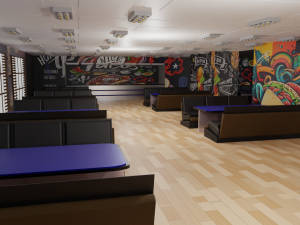 Fast food interior Model 3D