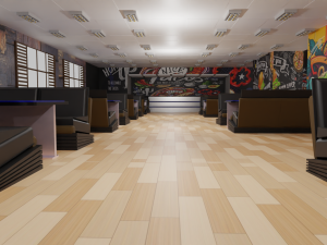 Fast food interior Model 3D
