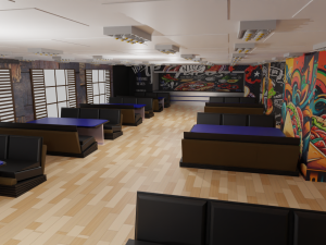 Fast food interior Model 3D