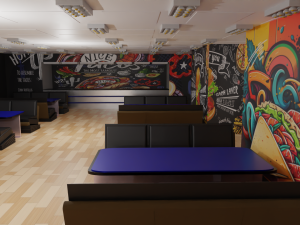 Fast food interior Model 3D