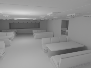 Fast food interior no material Model 3D