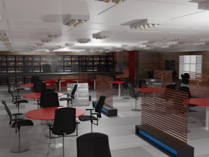 바 인테리어 3D 모델