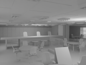 Bar Interior No Material 3D 模型