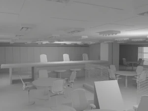 Bar Interior No Material 3D Model