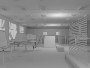 Bar Interior No Material 3D 模型