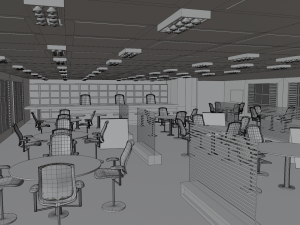 Bar Interior No Material 3D 模型