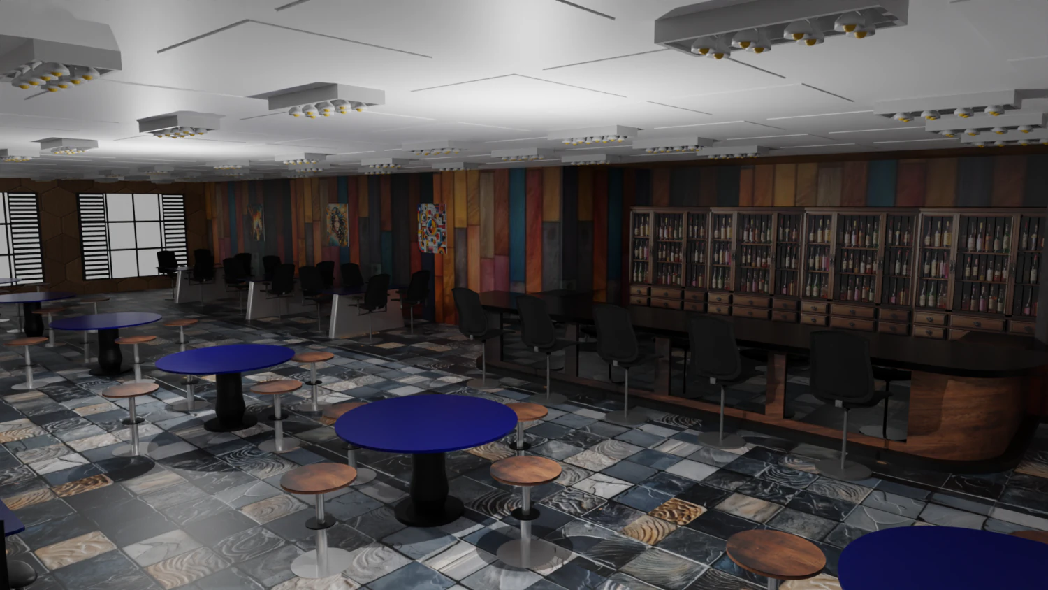 居酒屋の内装 3Dモデル .c4d .max .obj .3ds .fbx .stl .blend 