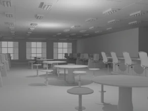 Tavern Interior No Material 3D Model