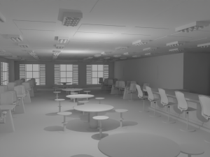 Tavern Interior No Material 3D Model