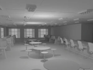 Tavern Interior No Material 3D Model