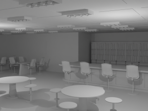 Tavern Interior No Material 3D Model