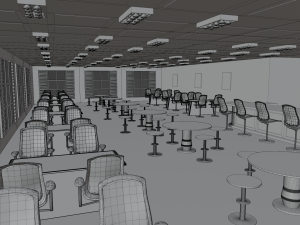 Tavern Interior No Material 3D Model