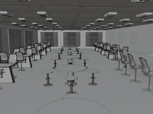 Tavern Interior No Material 3D Model