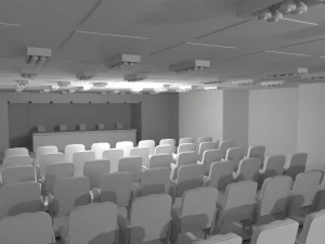 Conference Hall No Material 3D Model