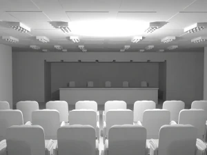 Conference Hall No Material 3D Model