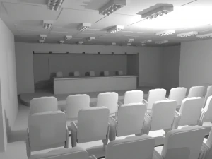 Conference Hall No Material 3D Model