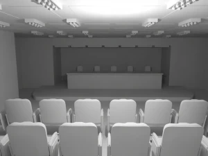 Conference Hall No Material 3D Model