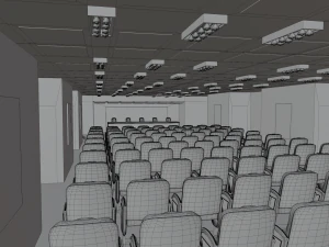 Conference Hall No Material 3D Model