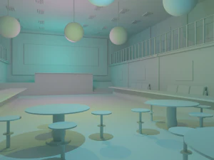 Nightclub Interior No Material 3D Model