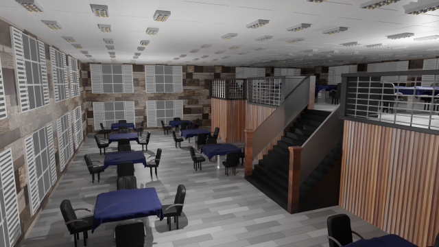 Restaurant Interior 3D Model .c4d .max .obj .3ds .fbx .stl .blend 