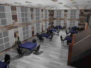 Restaurant Interior 3D Model
