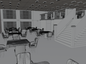 Restaurant Interior 3D Model