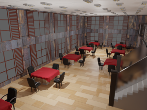 Restaurant Interior 3D Model
