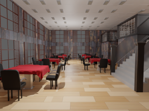 Restaurant Interior 3D Model