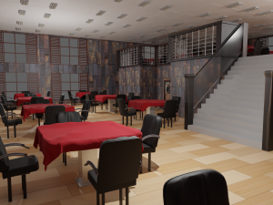 Restaurant Interior 3D Model