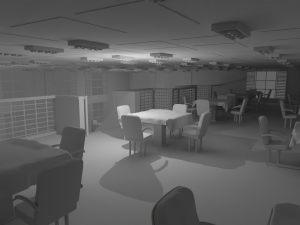 Restaurant Interior No Material 3D-Modell