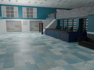 Interno dell'ospedale Modello 3D