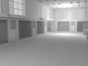 Hospital Interior No Material 3D Model