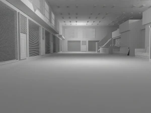 Hospital Interior No Material 3D Model