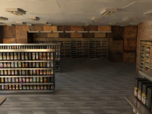 Supermarket interior 3D Model