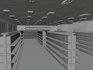 Supermarket interior 3D Model